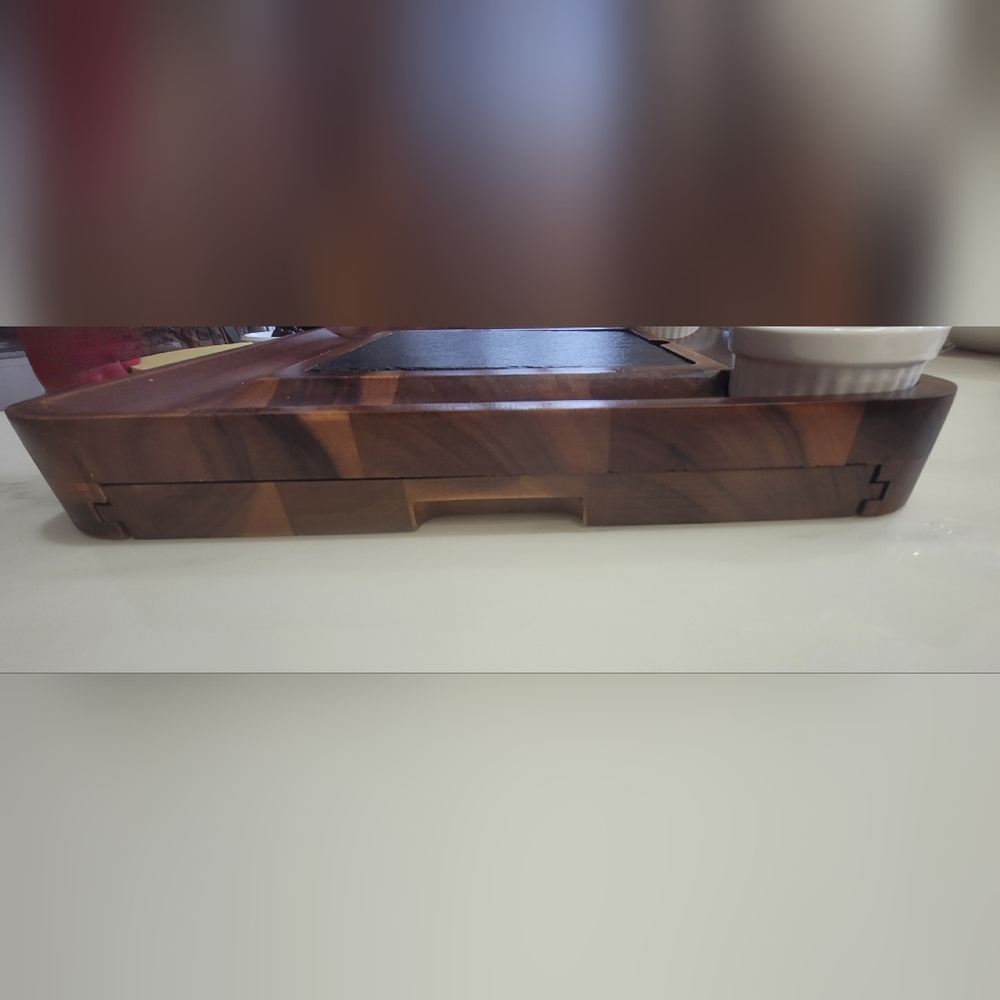 NWoT Charcuterie Set 10pc Wood & Slate - Picture 6 of 6